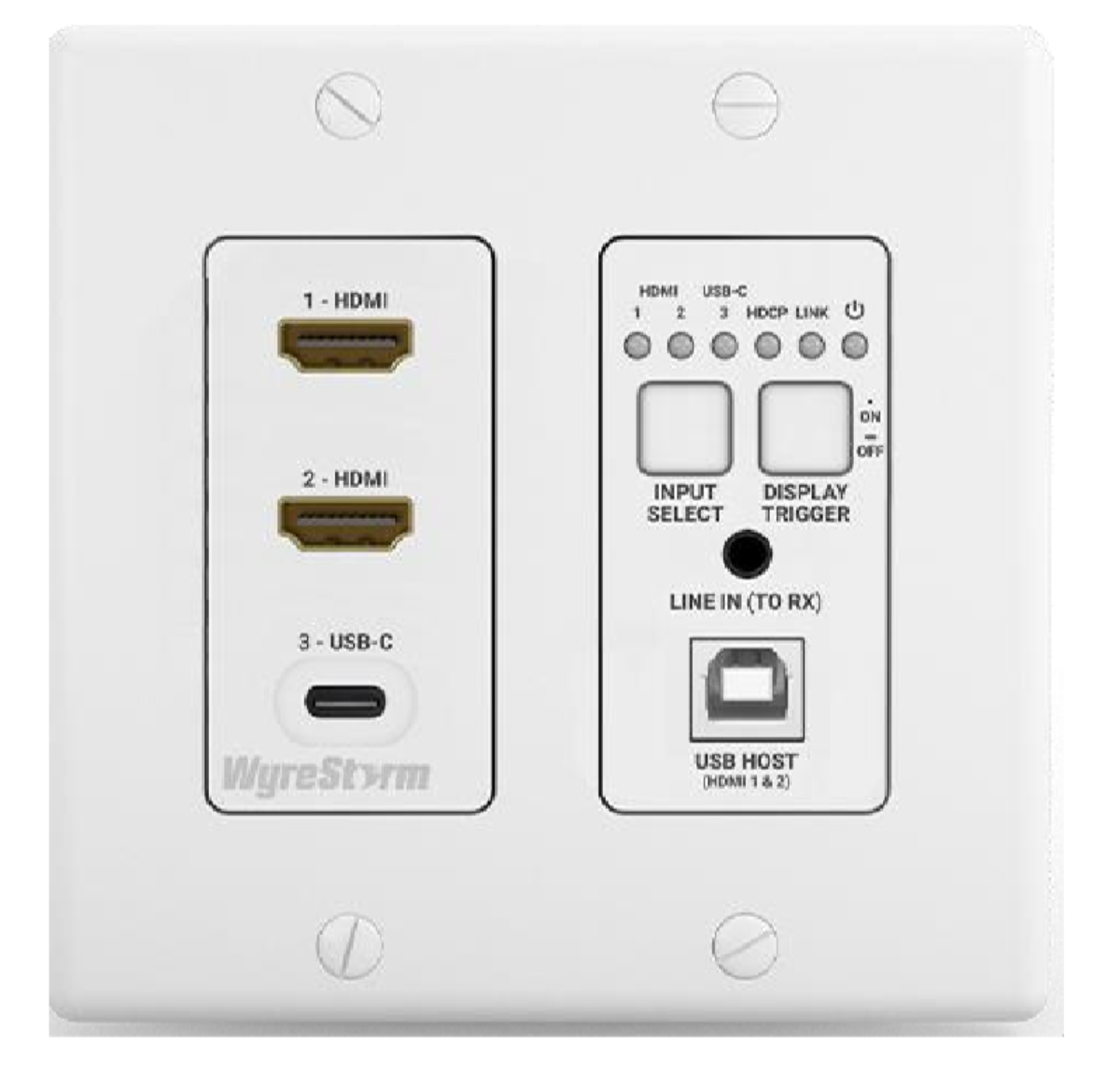WyreStorm SW130TX 3 Input HDBaseT Wall Plate Transmitter Auto or